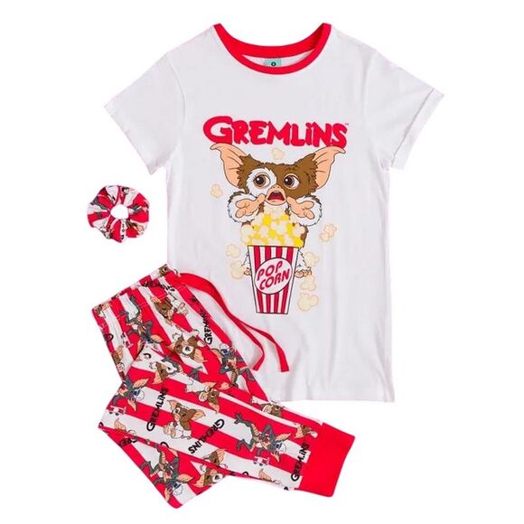Gremlins Womens/Ladies Movie Night Gizmo Pajama Set / Red/White - Picture 1 of 7